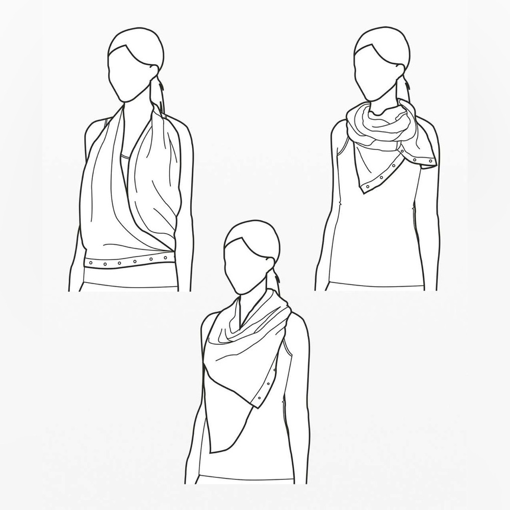 Lululemon Customizable Snap Multi-wear Versatile All-Seasons Scarf Ultra Violet‎ - Picture 5 of 8